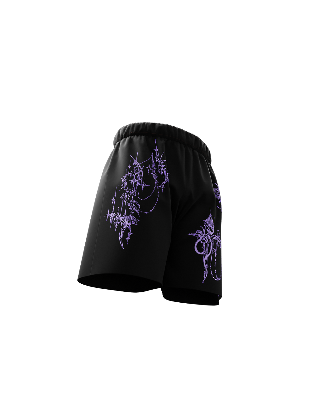 Zyra Black Unisex Shorts