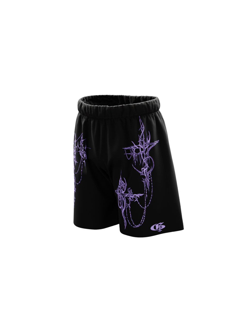 Zyra Black Unisex Shorts