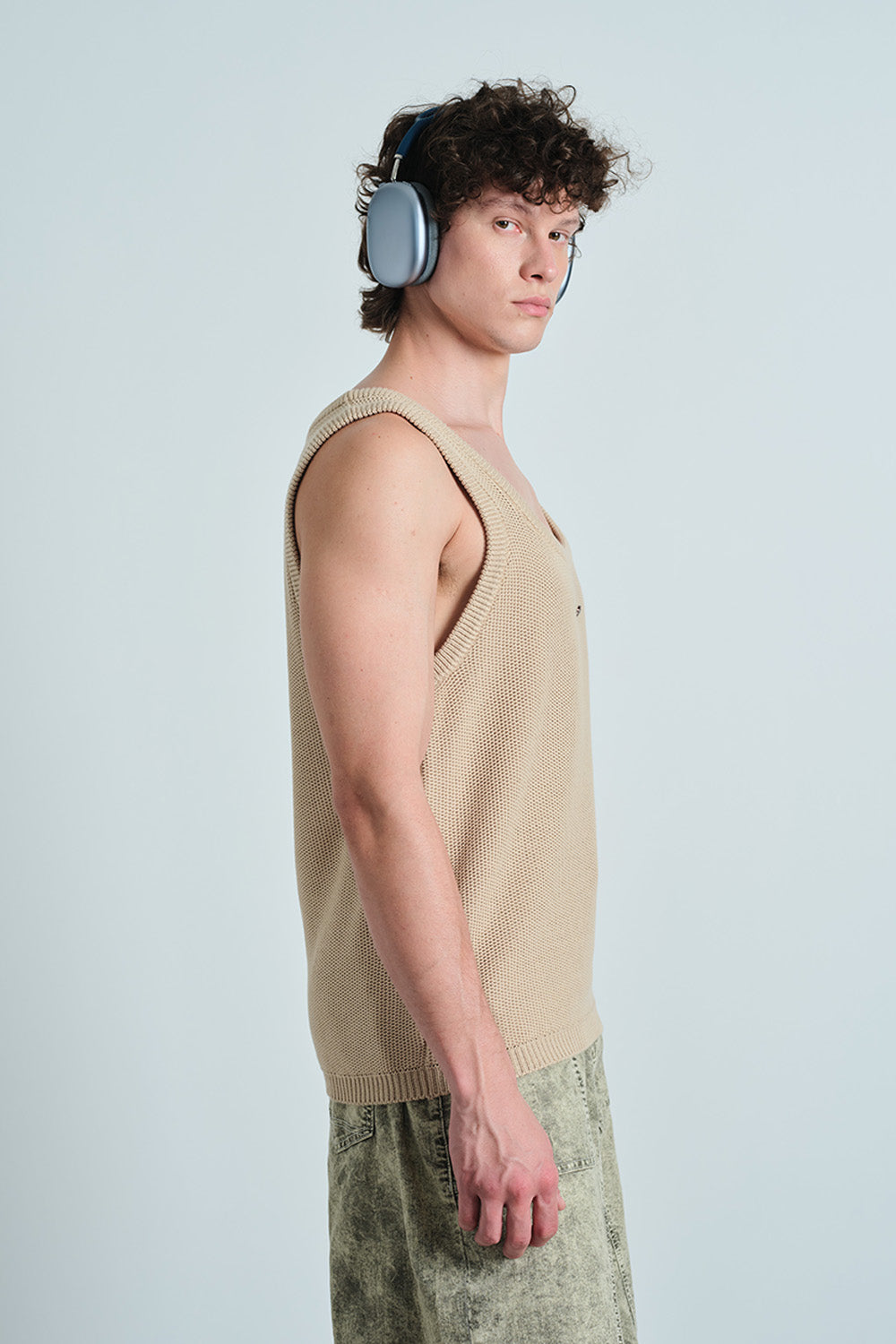 Beige Knit Tank