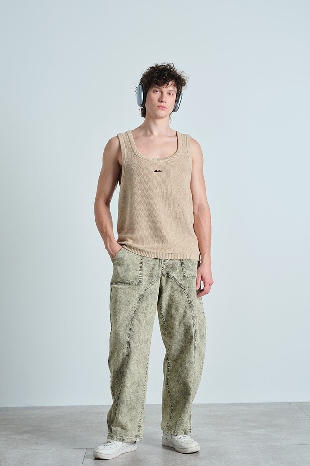 Beige Knit Tank