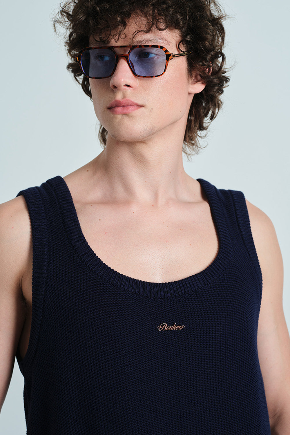 Navy Blue Knit Tank