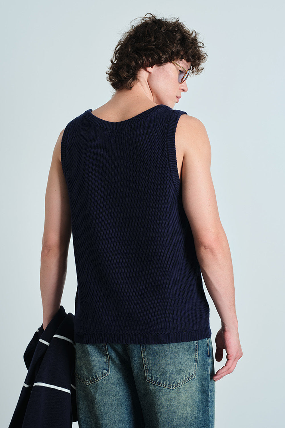 Navy Blue Knit Tank