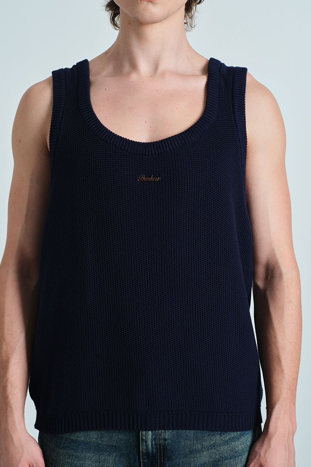 Navy Blue Knit Tank