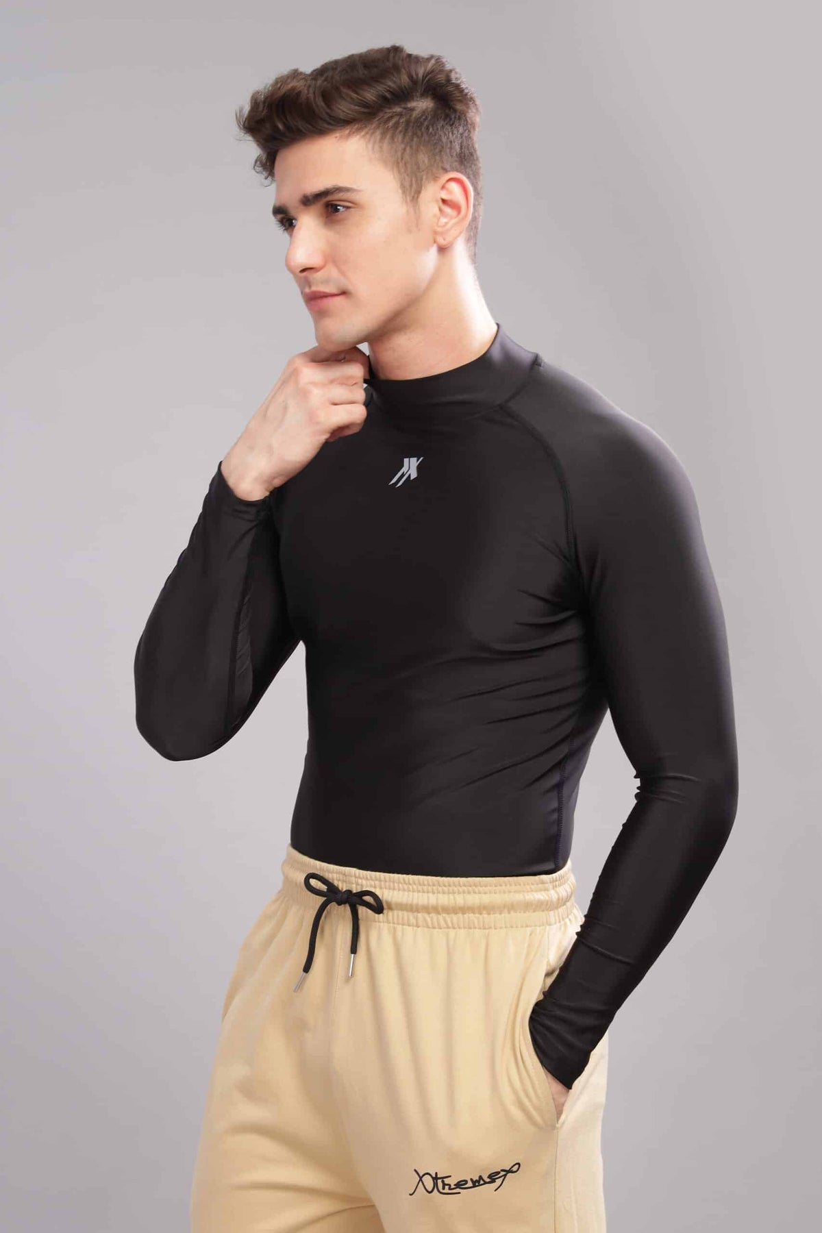 High Neck Compression Tshirt Full Sleeve