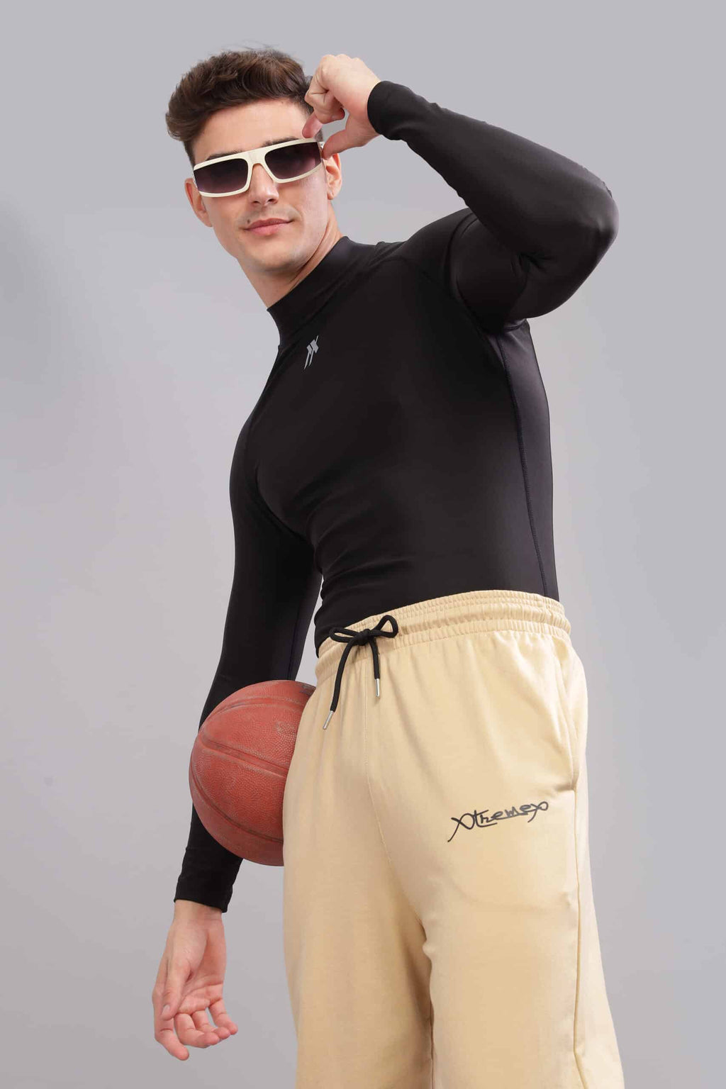 High Neck Compression Tshirt Full Sleeve
