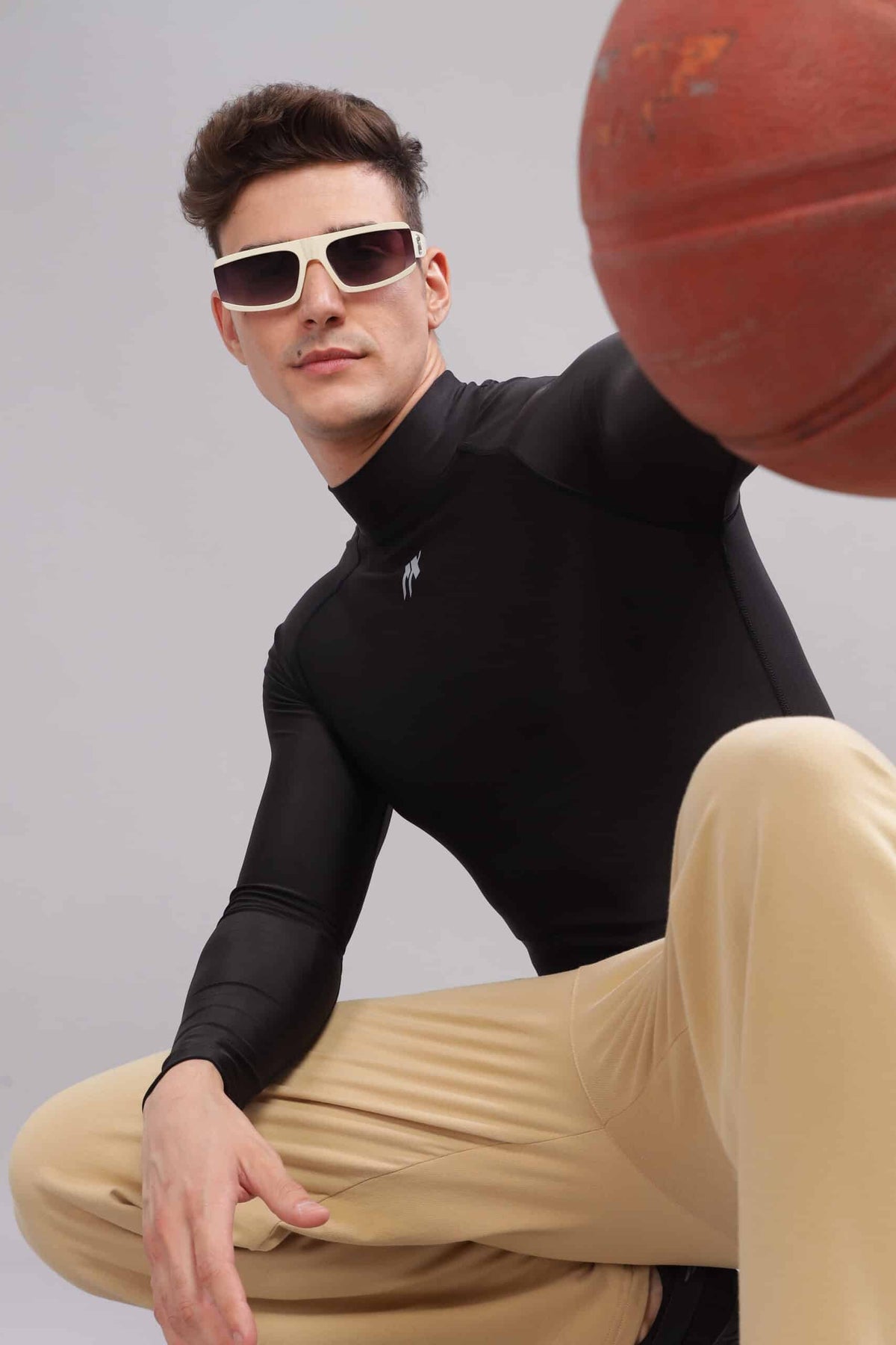High Neck Compression Tshirt Full Sleeve