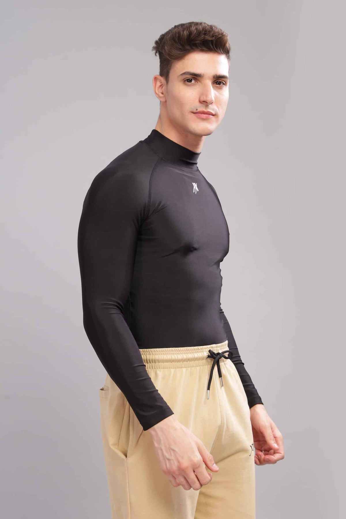 High Neck Compression Tshirt Full Sleeve