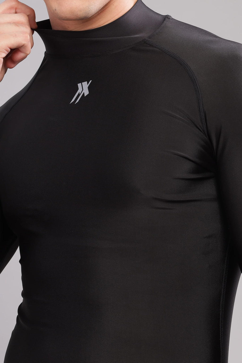 High Neck Compression Tshirt Full Sleeve