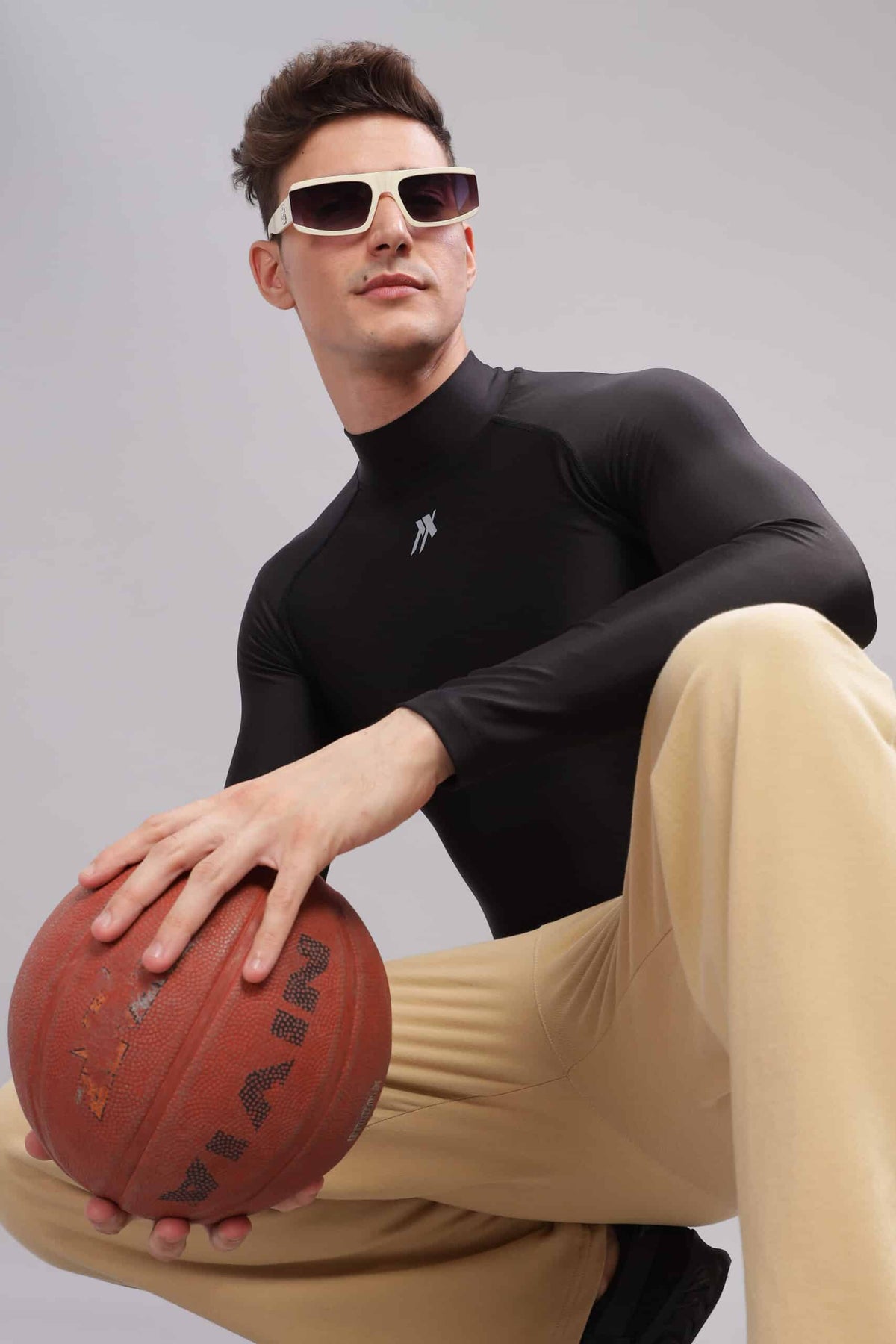 High Neck Compression Tshirt Full Sleeve