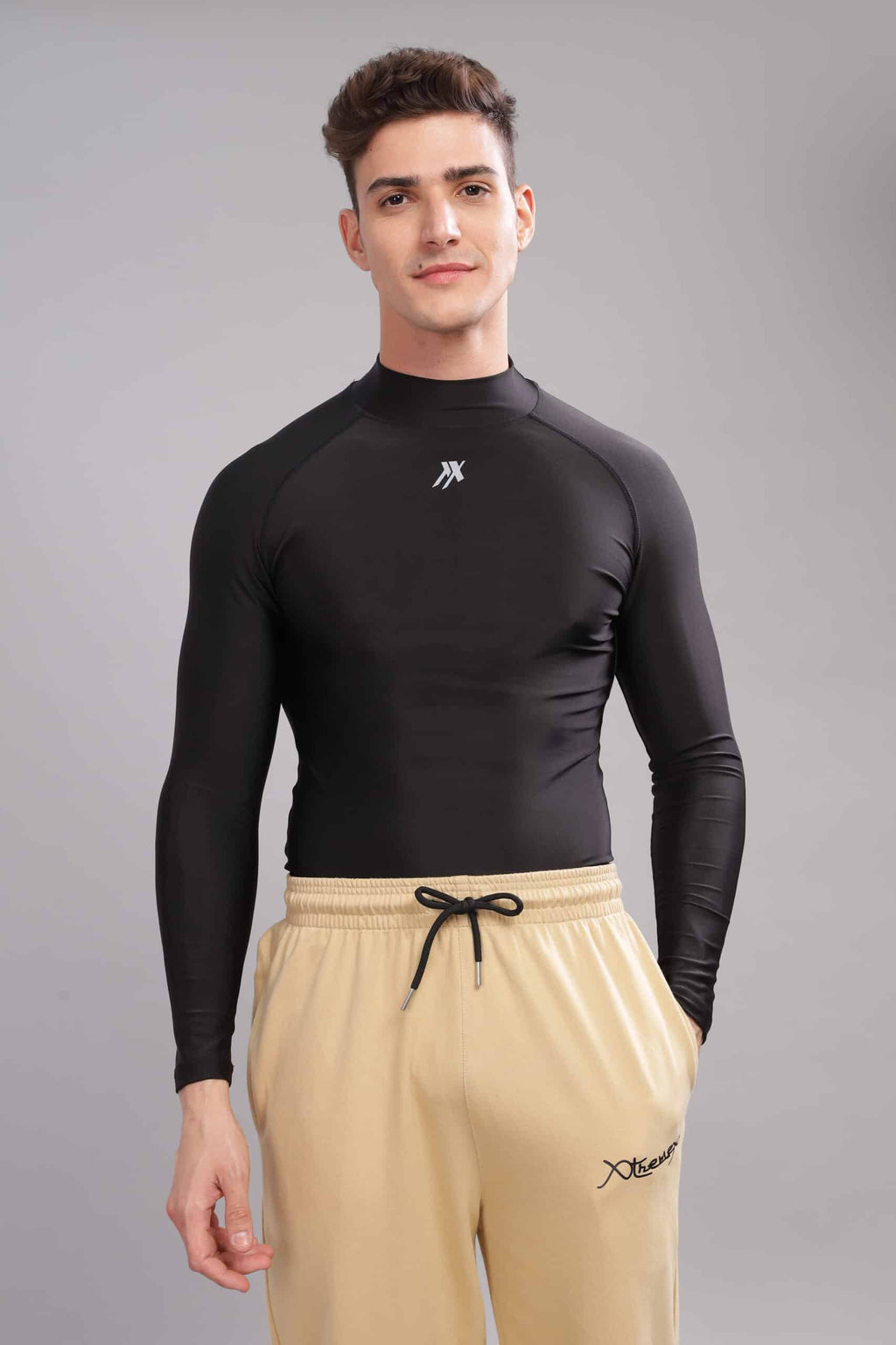High Neck Compression Tshirt Full Sleeve