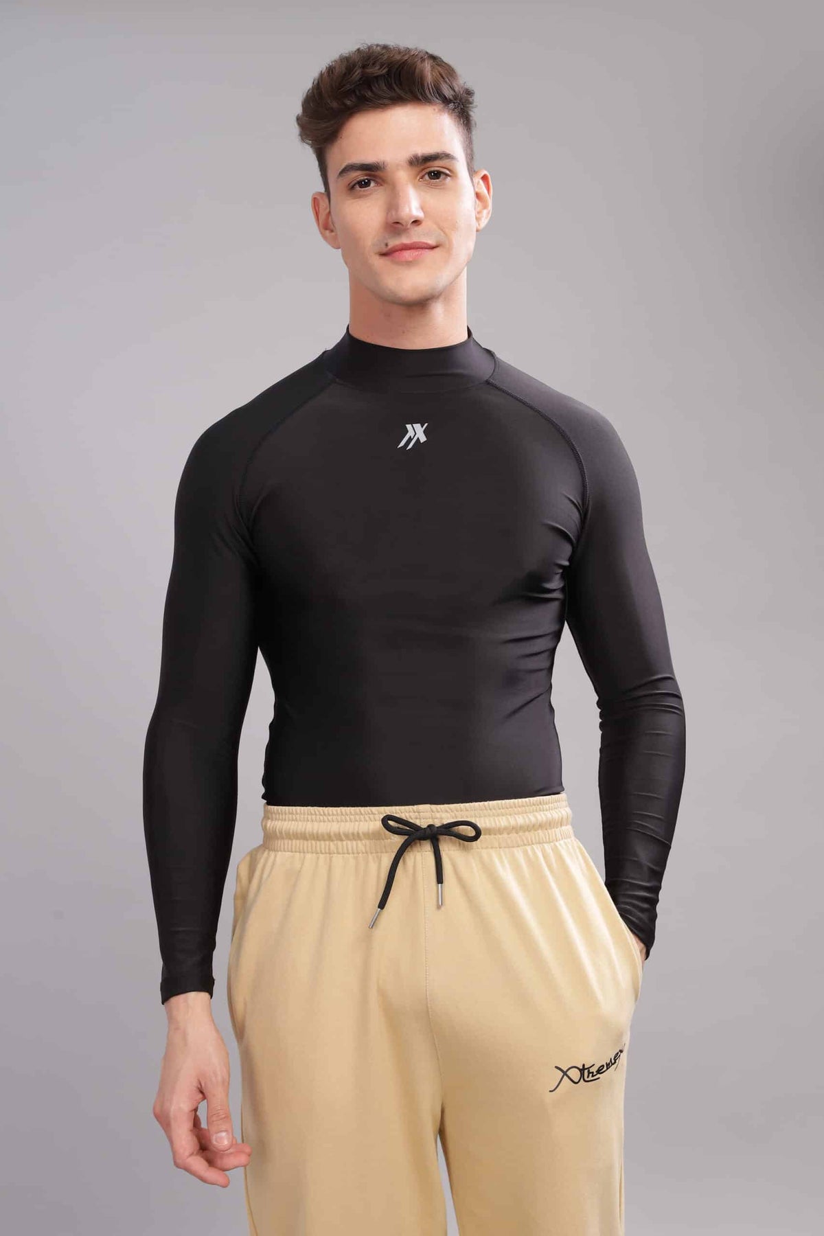 High Neck Compression Tshirt Half Sleeve