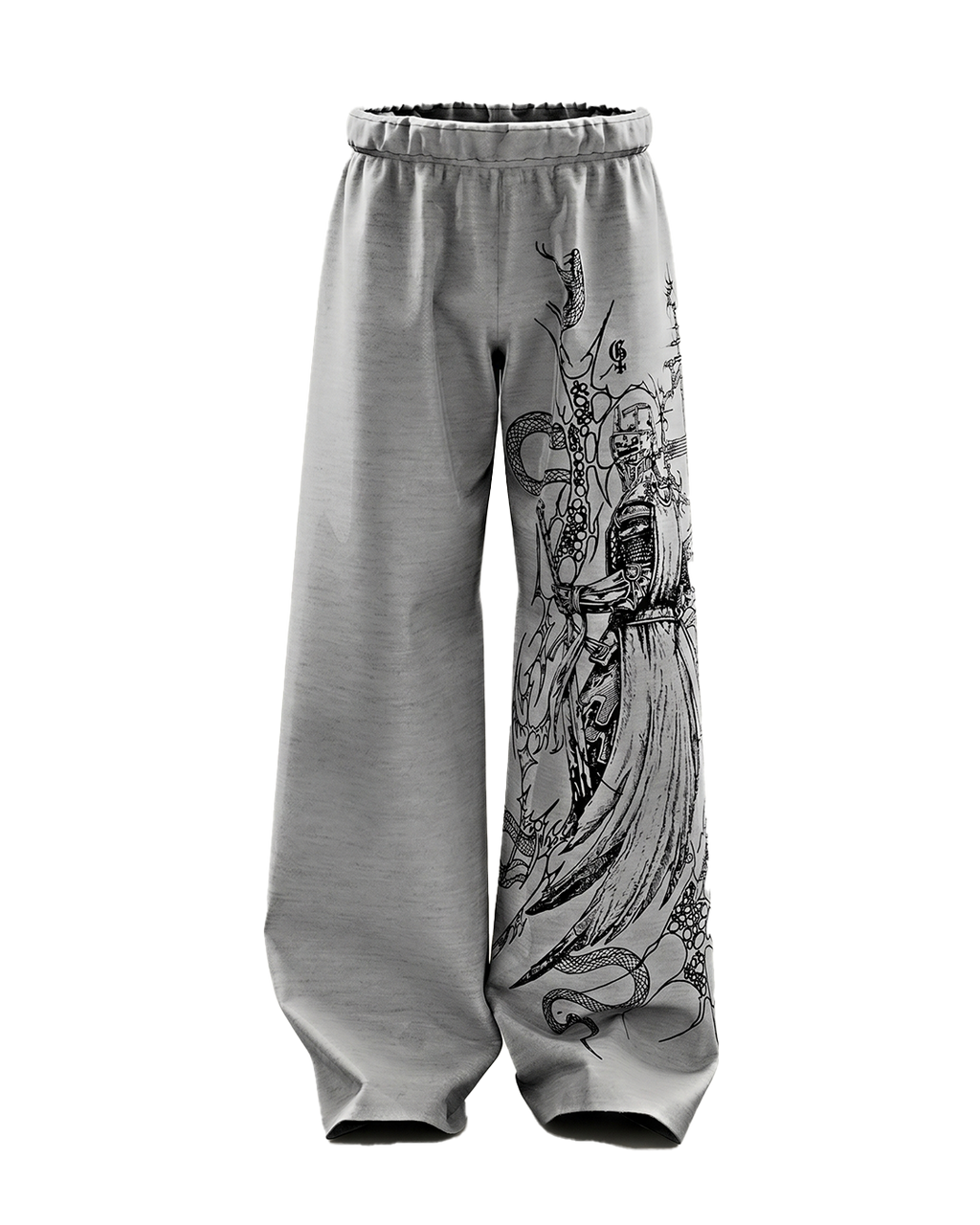 Pain Grey Unisex Straight Fit Baggy Pants