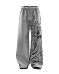 Pain Grey Unisex Straight Fit Baggy Pants