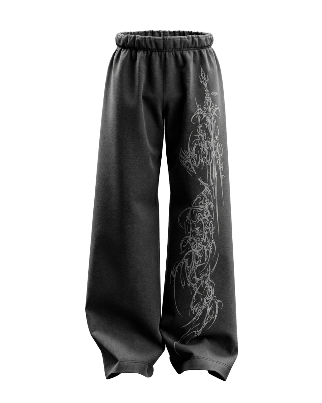 Arch Dark Grey Unisex Straight Fit Baggy Pants