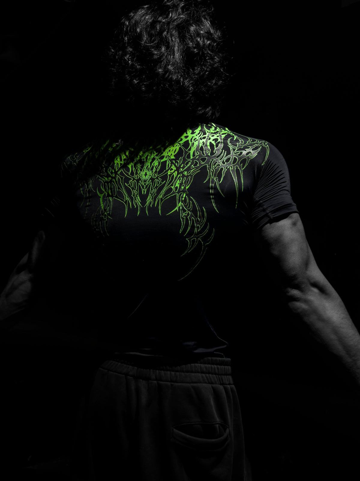 Green Fury Compression Tshirt Half Sleeve