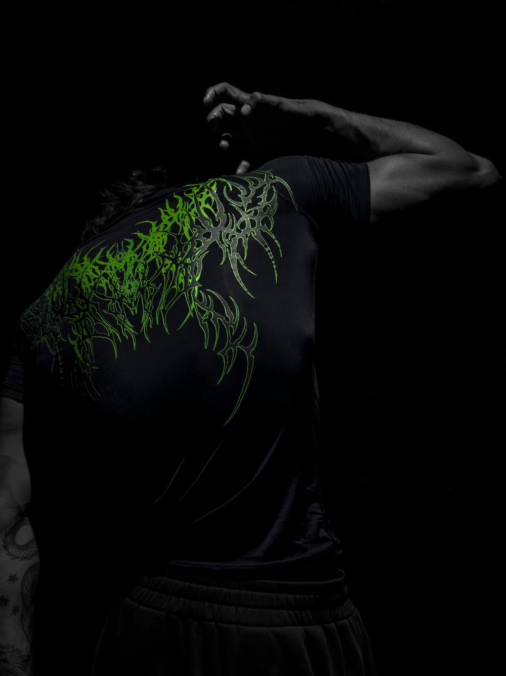 Green Fury Compression Tshirt Half Sleeve