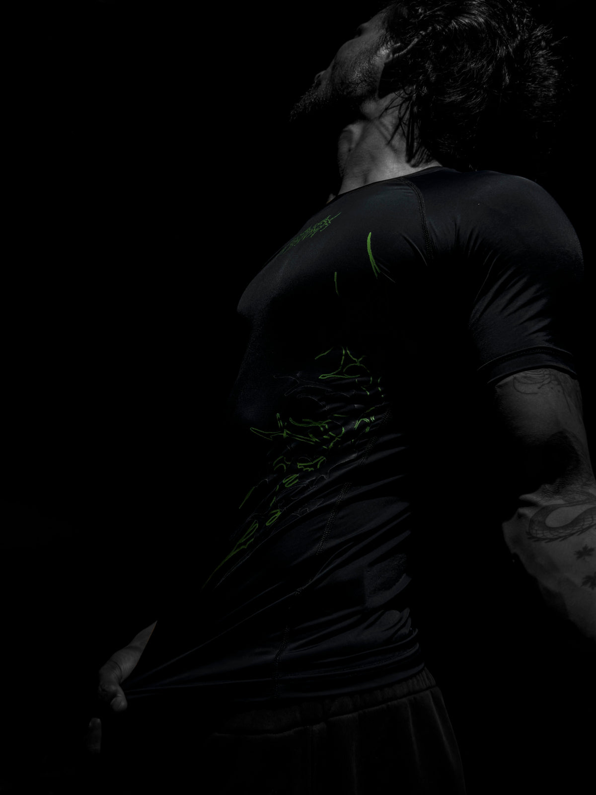 Green Fury Compression Tshirt Half Sleeve